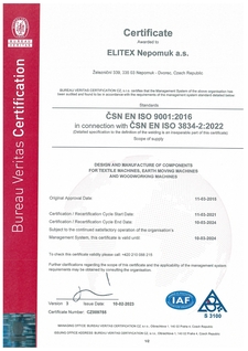 Certifikát ISO 3834-2:2022
